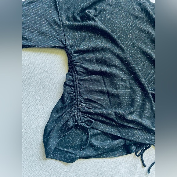 ALALA Charter Ruched Sparkle Sweatshirt Top New - Picture 10 of 11